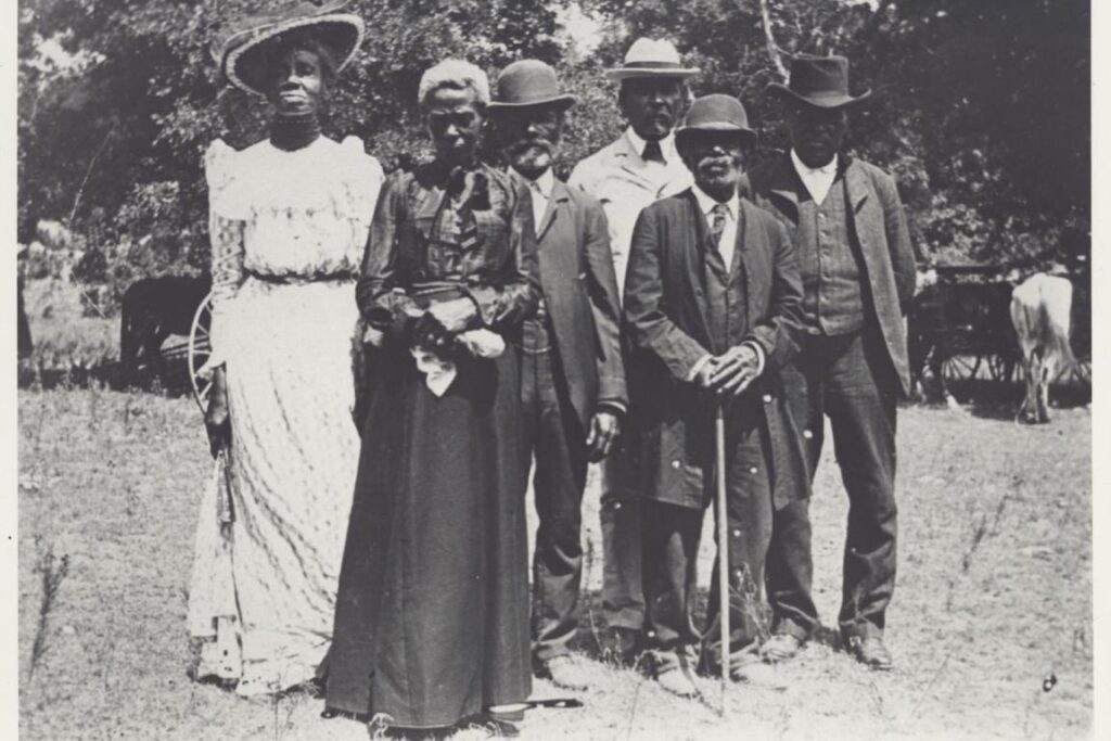 Emancipation Day celebration, June 19, 1900 held in "East Woods" on East 24th Street in Austin. 